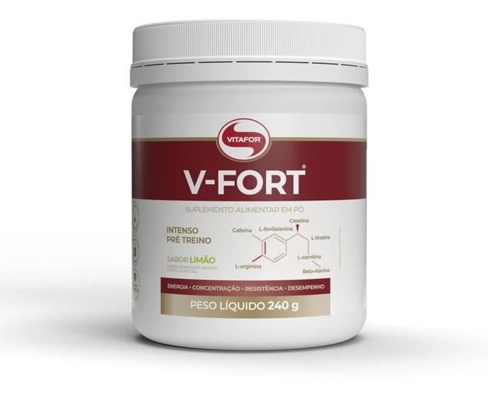 Imagem de V-FORT - PRÉ-TREINO 240g SABOR LIMÃO - Vitafor 