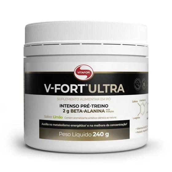 Imagem de V-Fort ULTRA Pré-Treino 240g Limão - Vitafor