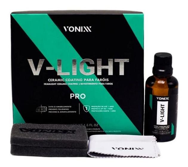 V-light Pro Ceramic Coating Vitrificador Faróis Vonixx 50ml Menor preço em V-light Pro Ceramic Coating Vitrificador Faróis Vonixx 50ml