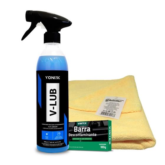 Imagem de V-Lub + Barra Descontaminante Vintex + Microfibra S/ Costura