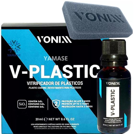 Imagem de V-Plastic 20ml Vonixx Vitrificador de Plasticos Revitaliza e Protege Coating Revestimento