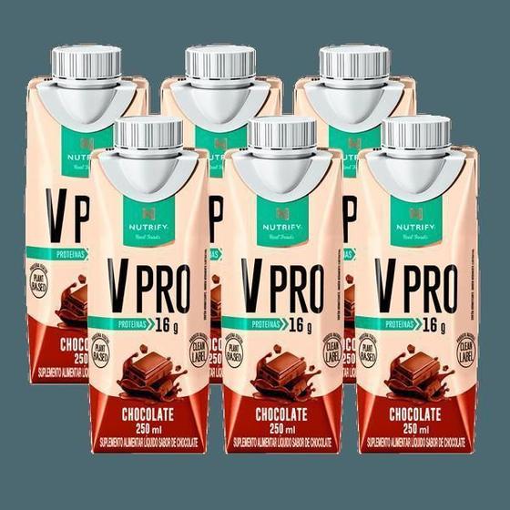 Imagem de V Pro Chocolate Liquido, Proteina 6X250Ml - Nutrify