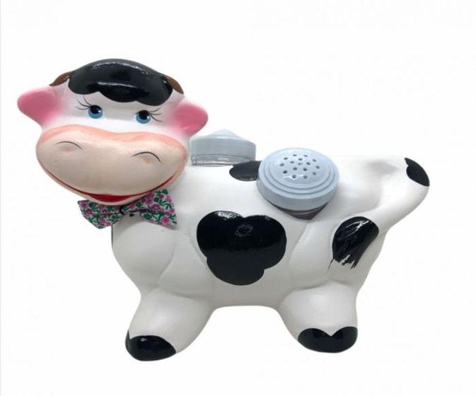 Imagem de Vaca de Ceramica Saleiro e Paliteiro Enfeite de Cozinha - Decore Casa