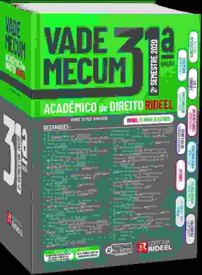 Imagem de Vade Mecum Acadêmico de Direito: 2 Semestre 2020 (Atualizado até 31/07/2020) - RIDEEL JURIDICO