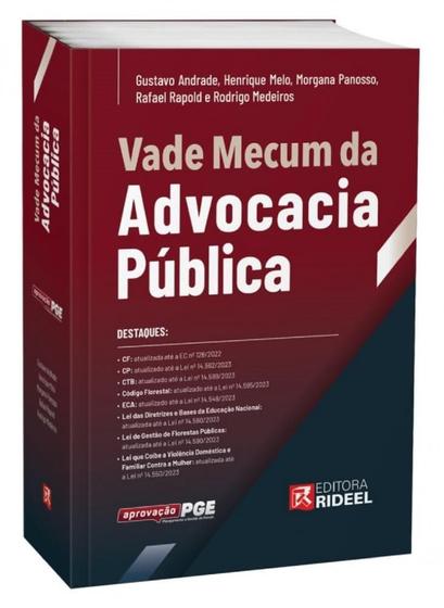 Vade Mecum Advocacia Pública - 1ª Edição (2023) - Rideel Menor preço em Vade Mecum Advocacia Pública - 1ª Edição (2023) - Rideel
