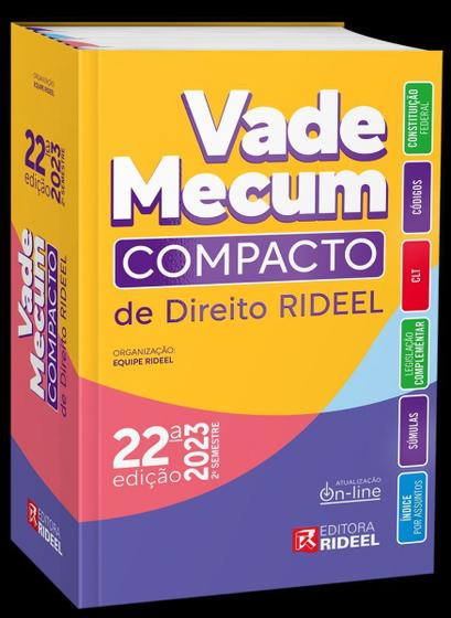 Imagem de Vade Mecum Compacto de Direito Rideel - 22Ed/23 - RIDEEL PROFISSIONAL                               