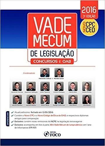 Imagem de Vade Mecum de Legislação - Concursos e OAB 2016: Novo CPC/CEO (3ª Edição)