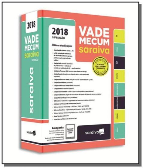 Imagem de Vade Mecum Saraiva - 26ª Edição (2018) - Saraivajur