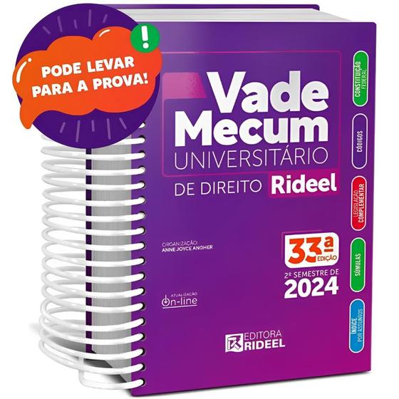 Imagem de Vade Mecum Universitário De Direito Rideel 33ª Edição - 2º Semestre 2024