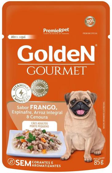 Imagem de (val 22/02/2025) golden gourmet cães adultos porte pequeno sabor frango 85g