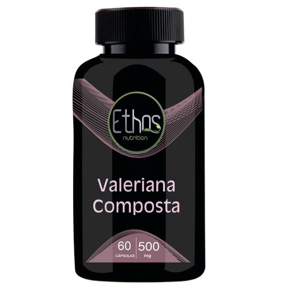 Imagem de Valeriana Composta 500mg 60 Cápsulas - Melissa, Passiflora e Mulungu- Ethos Nutrition