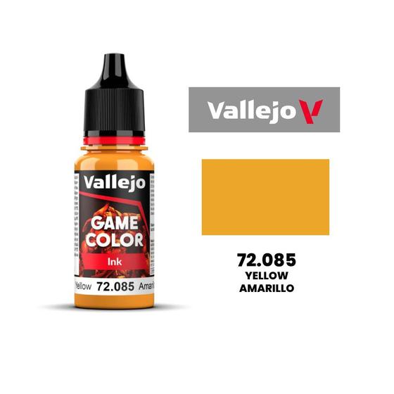 Imagem de Vallejo Game Color Ink Yellow 72.085 Amarillo Tinta Amarela Pintura de Miniaturas