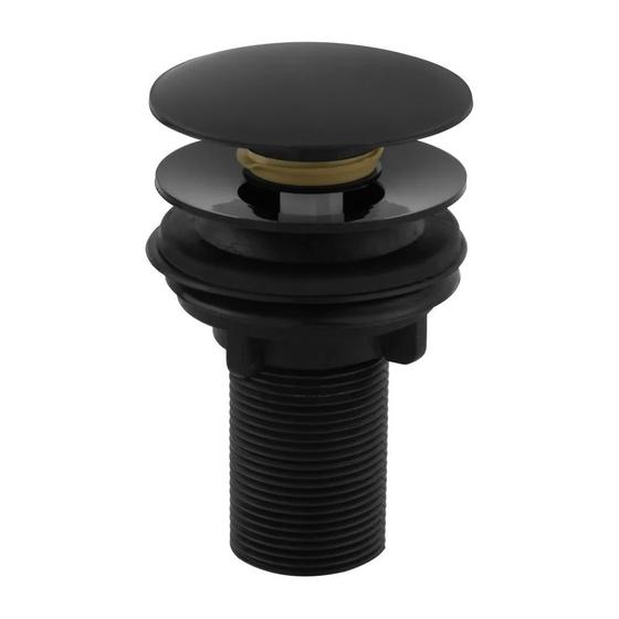 Válvula Click Up Para Pia Banheiro Lavatório Cuba Preto Semi Brilho Em ABS 7/8 Menor preço em Válvula Click Up Para Pia Banheiro Lavatório Cuba Preto Semi Brilho Em ABS 7/8