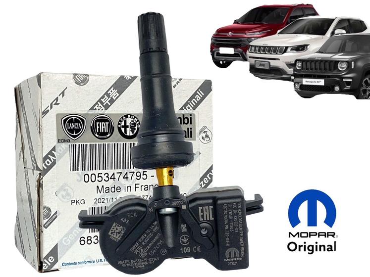 Imagem de Válvula Com Sensor Pressão Pneu Tpms Fiat Toro Jeep Renegade Compass 2015/... Original Genuíno MOPAR