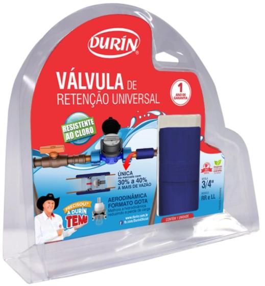 Imagem de Válvula de Retenção sem Filtro Rosca Universal Durin 3/4''