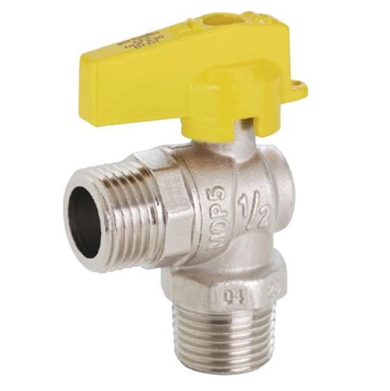 Imagem de Válvula Esfera Gás Angular M/M 1/2" Pass. Reduzida - Emmeti - Kit com 12 unidades