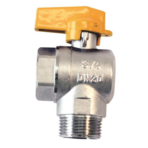 Imagem de Válvula Esfera Gás M/F Angular Passagem Plena 1/2"  Kit com 5 unidades Emmeti