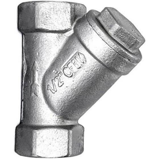 Imagem de Válvula filtro y rosca 1/2" bsp aço inox 316 com tela dupla