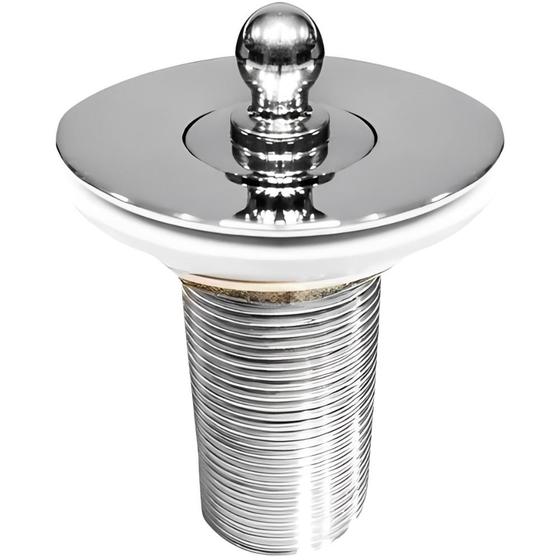 Imagem de Válvula Para Lavatório Cuba Luxo Tampa Banheiro Lavabo Sem Ladrão 7/8" 100% Metal Acabamento Cromado Iguatemi