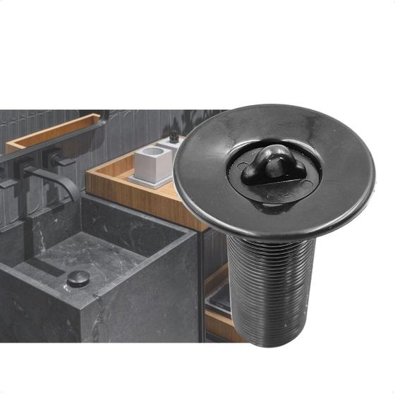 Imagem de Válvula para Lavatório Metal Preto Fosco 7/8” Sem Ladrão
