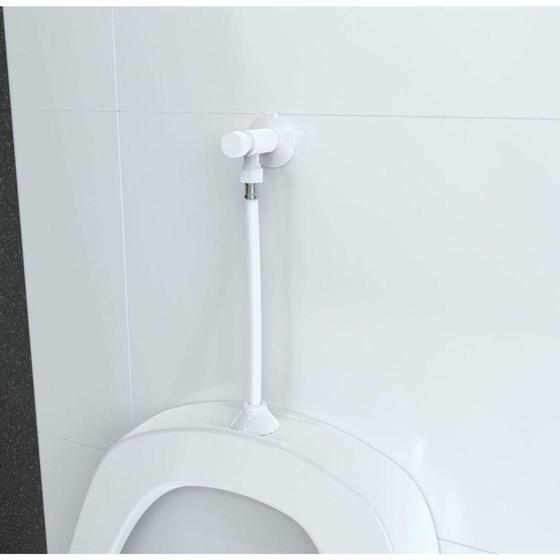 Imagem de Válvula para Mictório Branco com Canopla e Flexível 190903 - Blukit