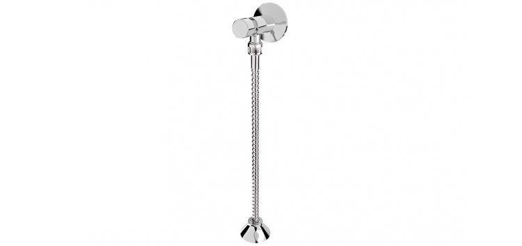 Imagem de Válvula para Mictório c/ Canopla e Flexível 30 cm Cromada Blukit