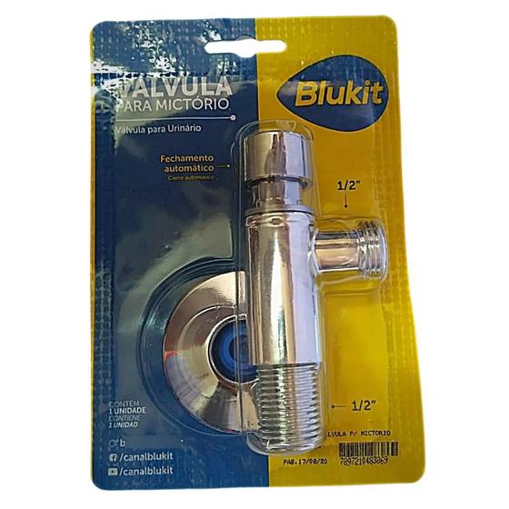Imagem de Válvula Para Mictório Lavatório Cromada Automático Blukit