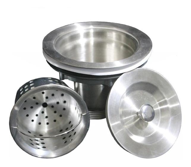 Imagem de Valvula Pia Cozinha Inox Americana 4.1/2 Cesto Removivel