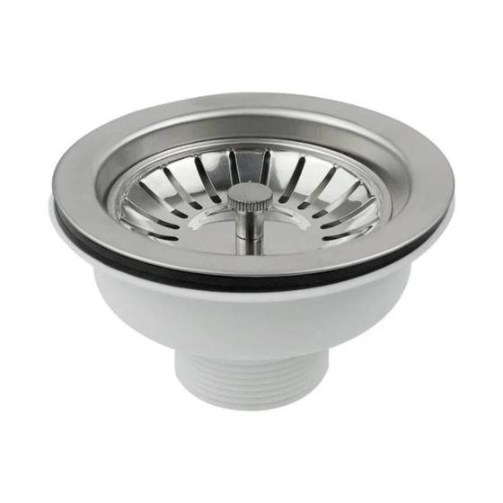 Imagem de Valvula Ralo De Pia Americana Cuba Com Cesto Aço Inox 9 cm - Pen Tech