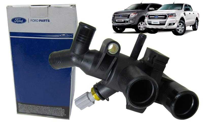 Imagem de Valvula termostatica com carcaca e sensor temperatura ranger 2013 a 2020 2.2  3.2 diesel