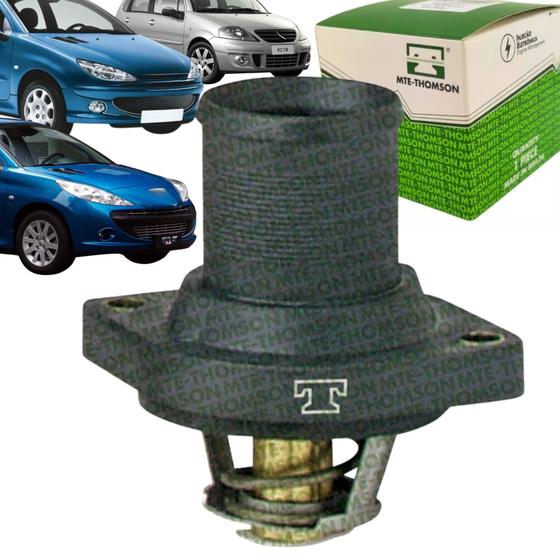 Imagem de Válvula Termostática para Peugeot 206 / 207 / Hoggar / 306 - Citröen C3 / Xsara 1.4 1.6 2001 a 2015 (1336N5 / 1336Q1)