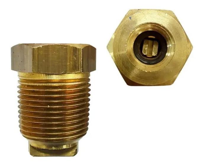 Imagem de Válvula UGV1 P/ Botijão P13 - 3/4 Npt Externa X 5/8 Unc Interna