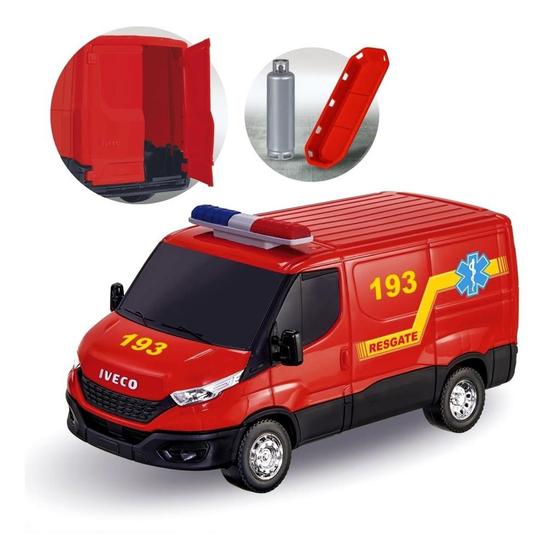 Imagem de Van Bombeiro Iveco Daily Infantil 482 - Usual Brinquedos