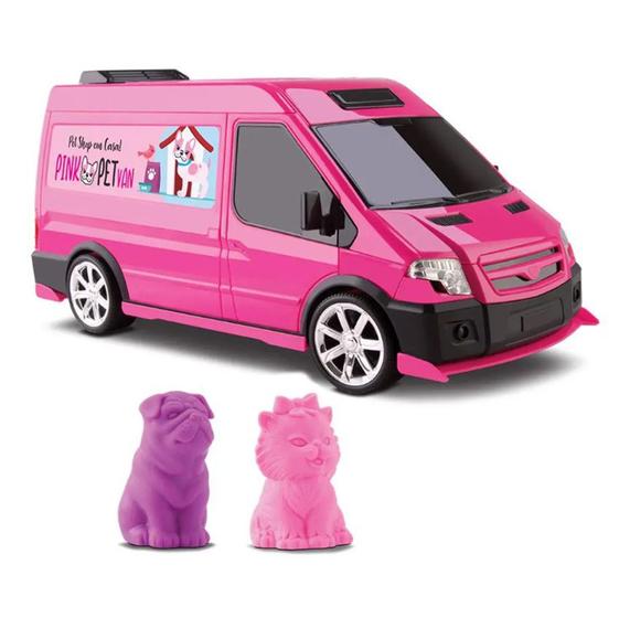 Imagem de Van Pet Shop - Pink Pet Van C/ Cachorro E Gatinho - Omg Kids