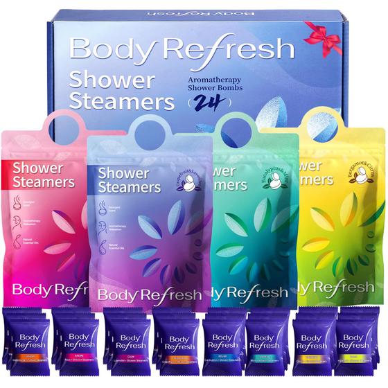 Imagem de Vaporizadores de Banho BodyRefresh - Pacote com 24 Unidades com Óleos Essenciais
