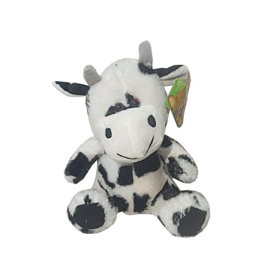 Imagem de Vaquinha de pelúcia vaca bichinho fazenda decoração DM - Fizzy Toys