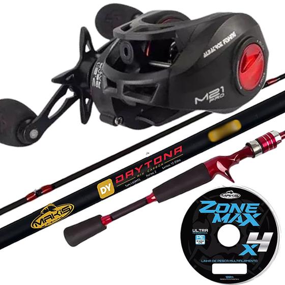 Imagem de Vara Daytona 2pts 20lb Carretilha M21 Black Red Esquerda