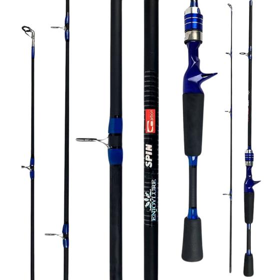 Imagem de Vara de Pesca para Carretilha fibra Carbono 15-35Lbs 1,80 Metros 2 Partes