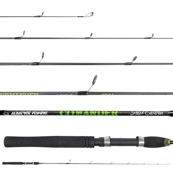 Imagem de Vara Para Molinete Albatroz Comander Carbon Solid S VII 6'0" (1,80m) 15-30Lbs - S601 - Inteiriça