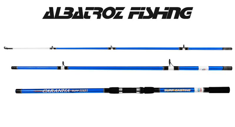 Imagem de Vara Para Molinete Albatroz Fishing Caranha Surf 3903 (3,90m) 40-60Lb - 3 Partes