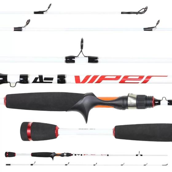 Imagem de Vara Viper Albatroz Branco C561 1,68m 6-14lb Fibra de Carbono Ação Rápida Potência Média Para Carretilha Inteiriça