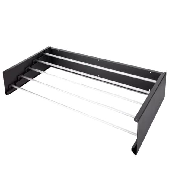 Imagem de Varal 6 espaços Preto 80cm Retrail Para Apartamento Casa
