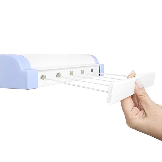 Imagem de Varal Automático 5 cordas Retrátil de Parede 4,1 metros