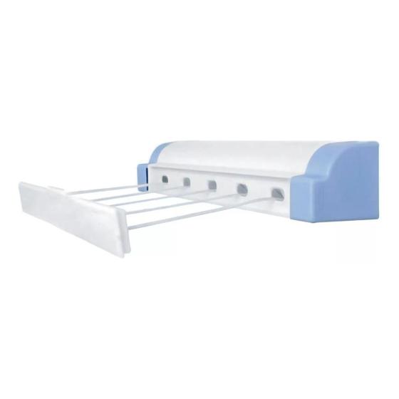 Varal Automático 5 Cordas Retrátil Parede 4,1 Metros Home Utilities Branco Menor preço em Varal Automático 5 Cordas Retrátil Parede 4,1 Metros Home Utilities Branco