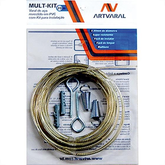 Imagem de Varal De Aco Multi 20Mt 3,30Mm C/Kit