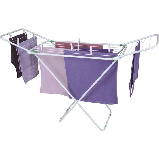 Varal de Chão 144x49cm Mor Slim 6105 com Abas Branco Menor preço em Varal de Chão 144x49cm Mor Slim 6105 com Abas Branco