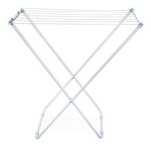 Varal De Chão Aço Branco Dobravel Sem Abas Portatil 80Cm Mor ...