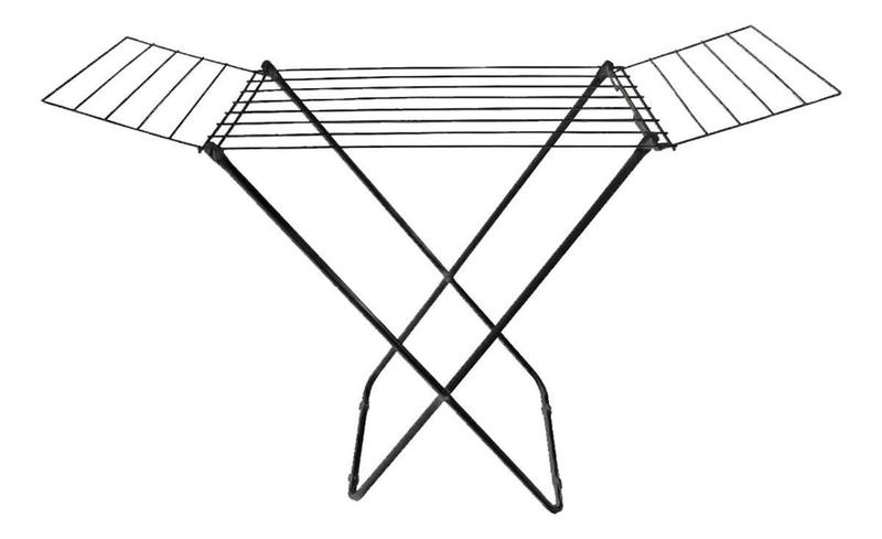 Varal de Chão Aço Preto 8kg Buenos Aires Maxeb 9981 Varal de