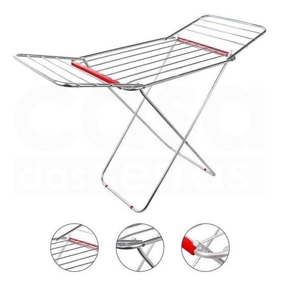 Imagem de Varal de chão em alumínio c/ pés e abas lat.1,00 m x 0,56cm - var0223