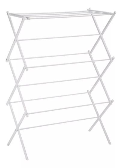 Imagem de Varal De Chão Portátil Extensível Vertical c/ 18 Grades Varetas Sanfonado Telescópico Rack de Roupas Dobrável